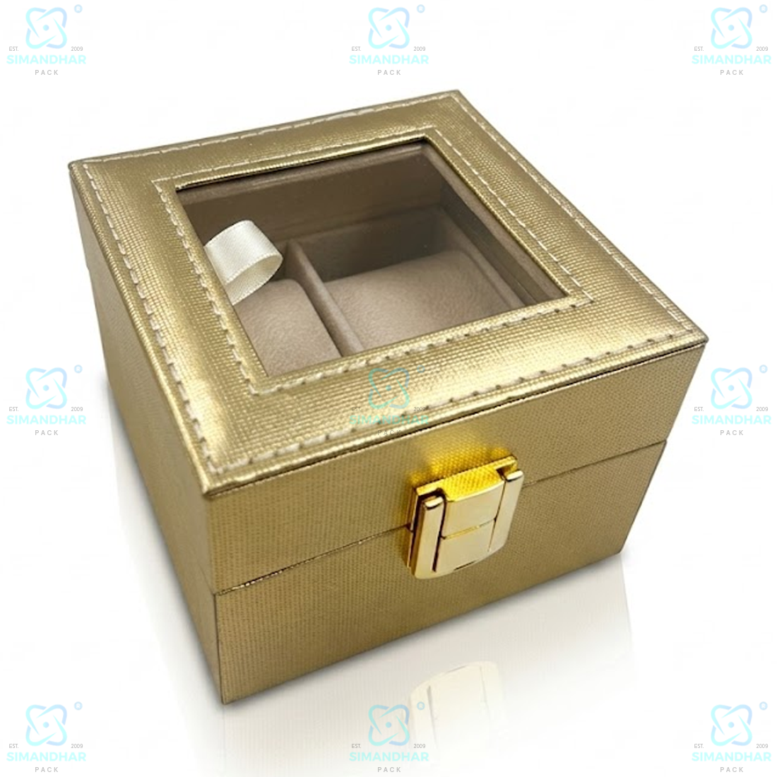 Premium Leather Velvet 2 Slots Watch Box for Men & Women – Luxury Watch Storage Case