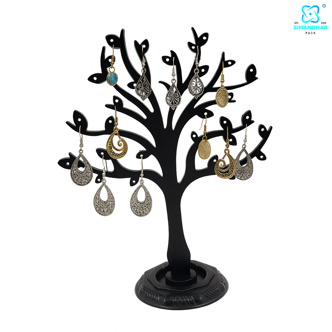 Tree Style Plastic Earring Display Stand for Shop