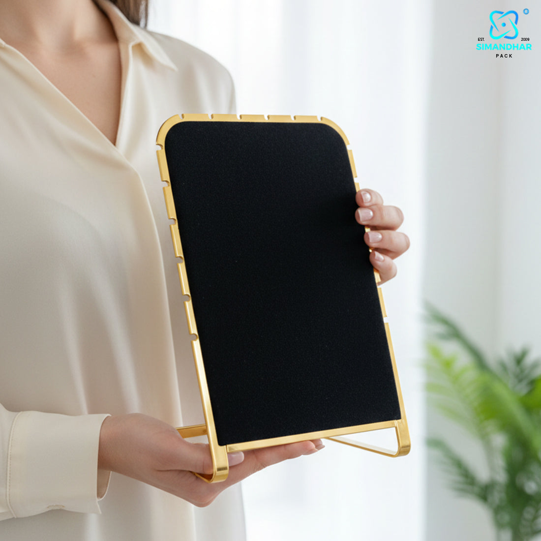 Premium Velvet Jewellery Chain Stand for Necklace & Pendant Display