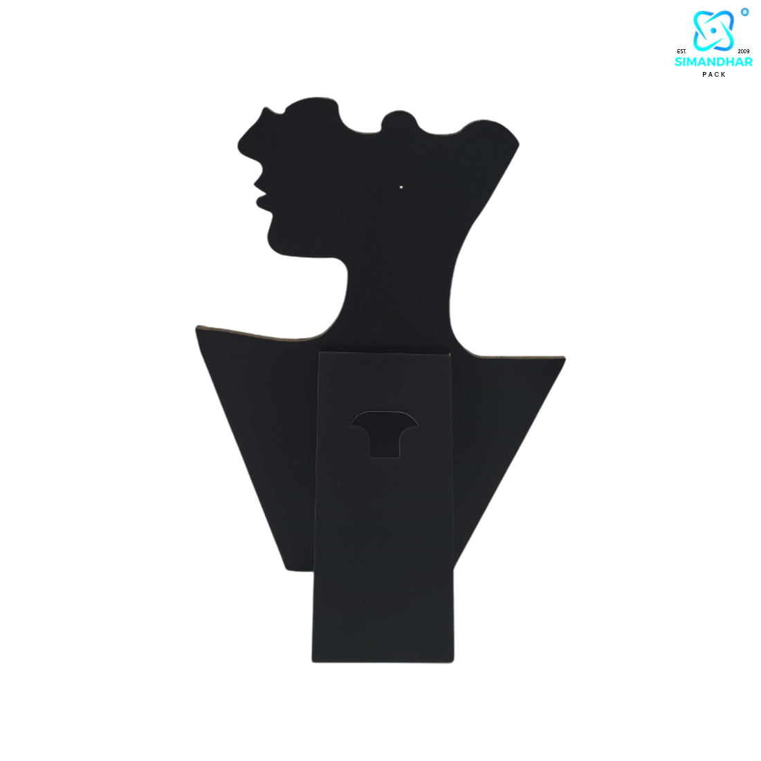 Elegant Matte Black Accessory Stand for Rings, Earrings & Necklaces