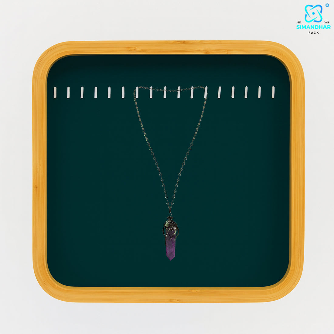 Luxury Green Necklace Display Tray for Jewellery Counters