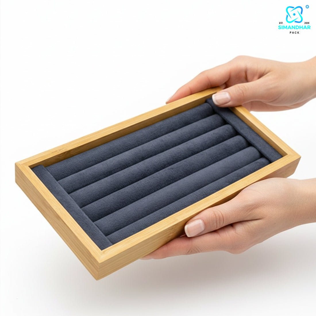 Premium Velvet Kada Tray for Jewellery Display – Elegant Bangle Organizer