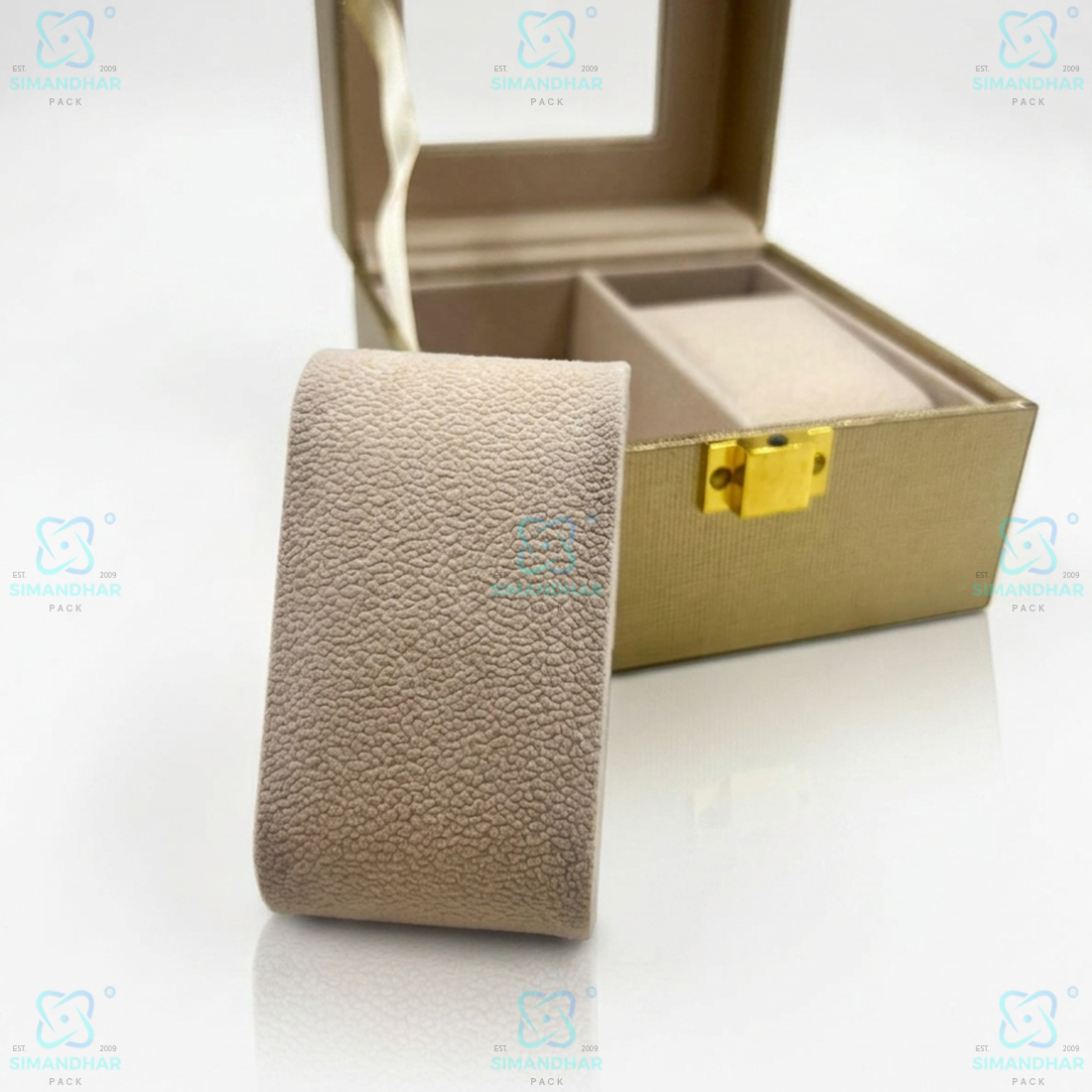 Premium Leather Velvet 2 Slots Watch Box for Men & Women – Luxury Watch Storage Case