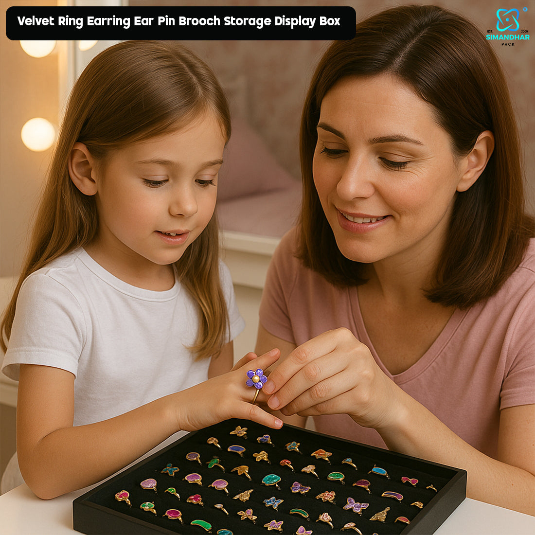 Compact Ring Organizer Tray for Rings Collection