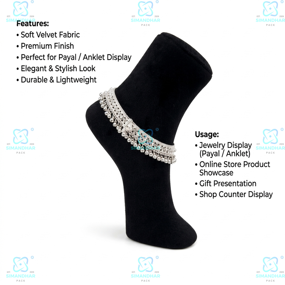 Mannequin Anklet Display Foot Leg Pair for Jewellery, Payal, Shoes, Heels Display or Other Multipurpose Works (Copy)