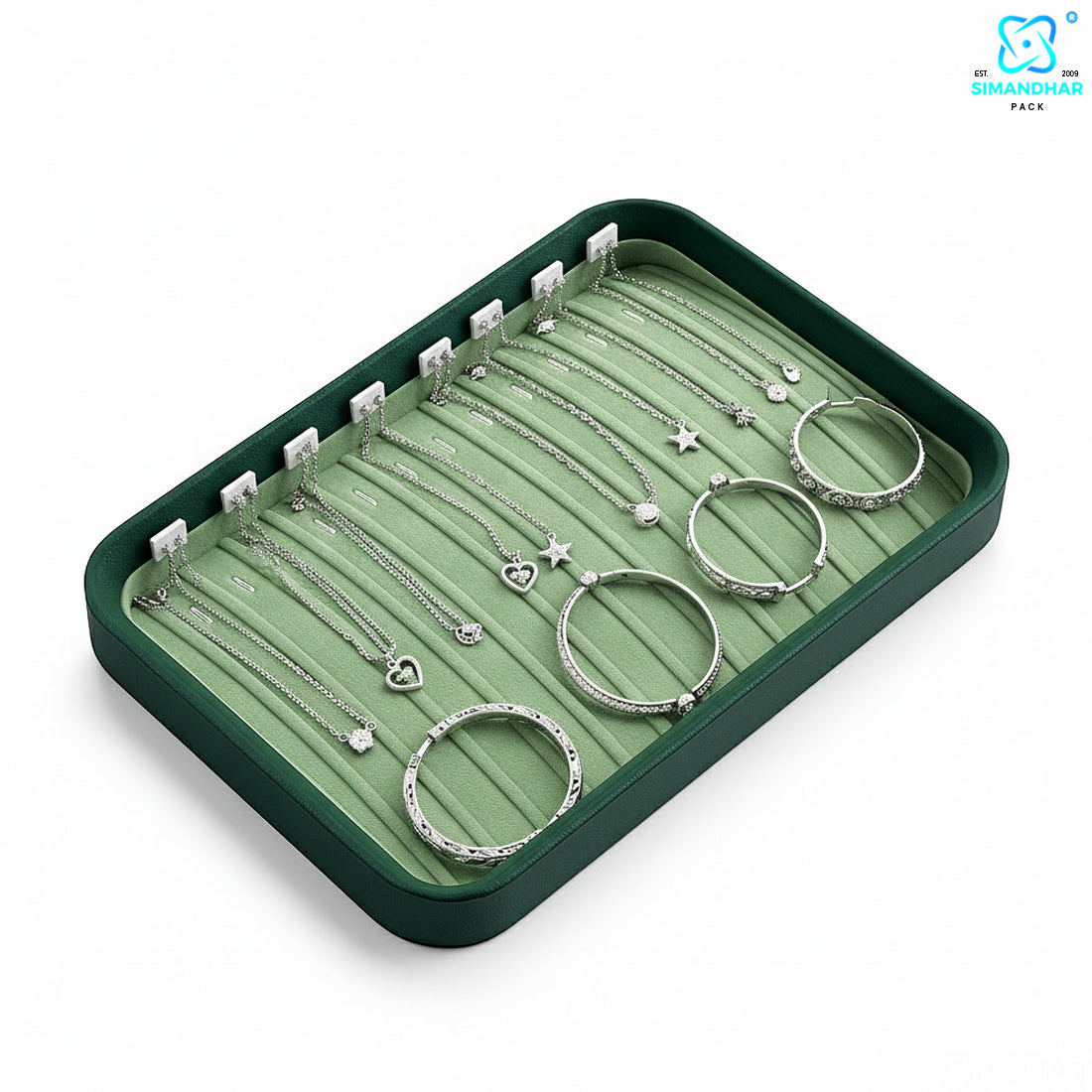 Chain Pendant Jewellery Tray – Elegant Display Organizer with Soft Velvet Lining