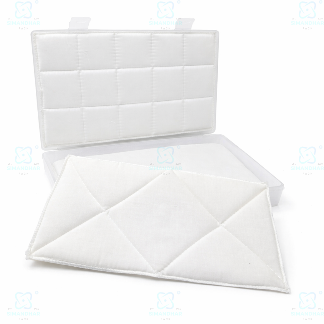 Protective Jewellery Plastic Box with White Cushion Cotton Padding for Safe Jewellery Storage