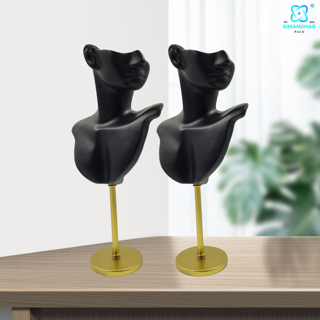 Elegant Face Mannequin Jewelry Display for Necklaces