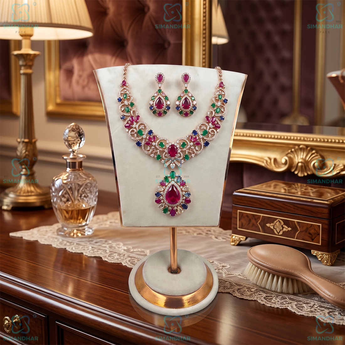 Premium Quality Velvet Jewellery Display Bust for Chains & Necklaces