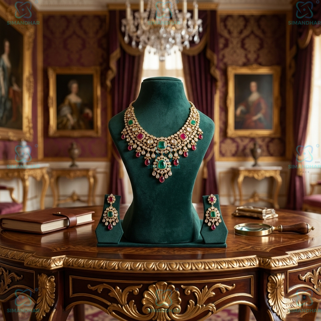 Velvet Jewellery Display Bust Stand – Stylish Showcase for Necklace & Accessories