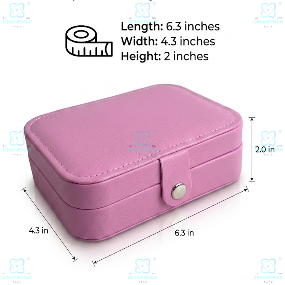 Jewellery Organizer Case for Rings, Earrings, Necklaces & Bracelets