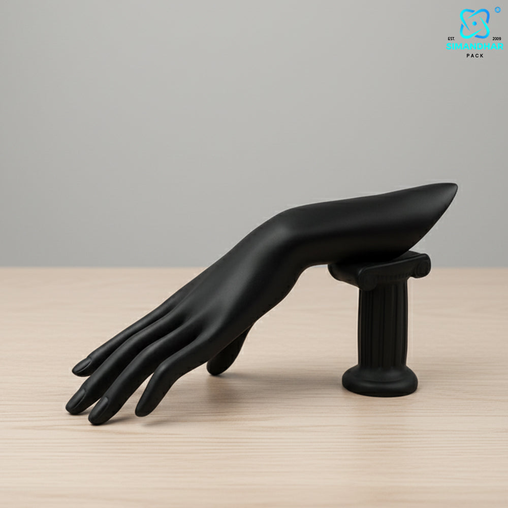 Premium Black Hand Statue Jewellery for Rings, Bracelets & Accessories
