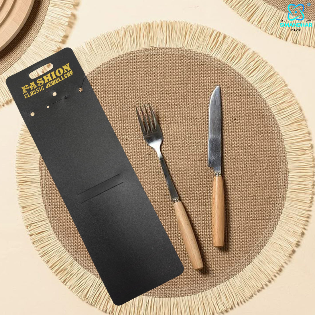Premium Black Set Card for Fashion Jewellery Presentation