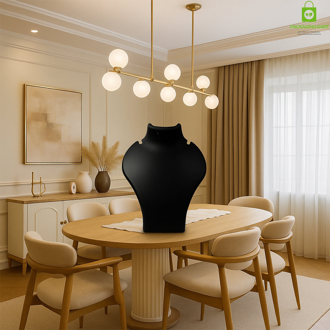 Compact Plastic Necklace Display Stand for Small Spaces
