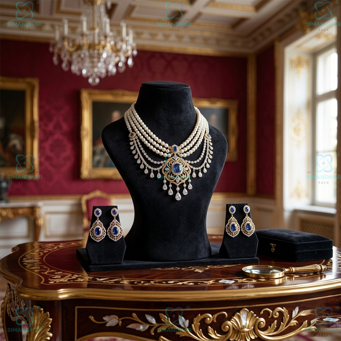 Velvet Necklace Display Bust – Premium Jewellery Showcase Stand for Retail & Photography