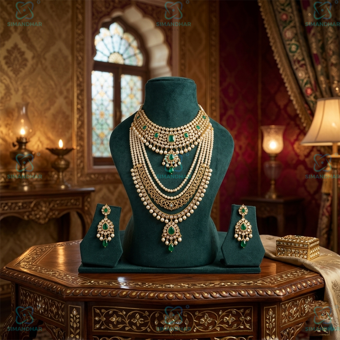 Professional Velvet Jewellery Bust Stand for Showroom Display & Jewellery Photography