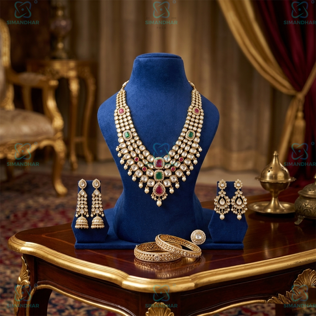 Classic Velvet Necklace Display Statue – Elegant Jewellery Organizer & Showcase