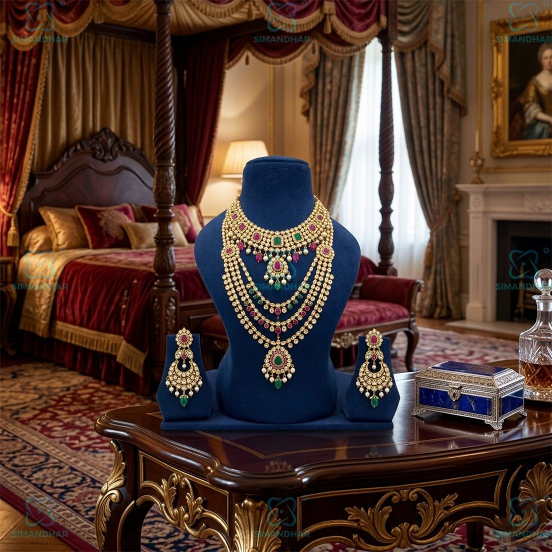 Luxury Velvet Bust Stand for Jewellery Display in ShowroomLuxury Velvet Bust Stand for Jewellery Display in Showroom