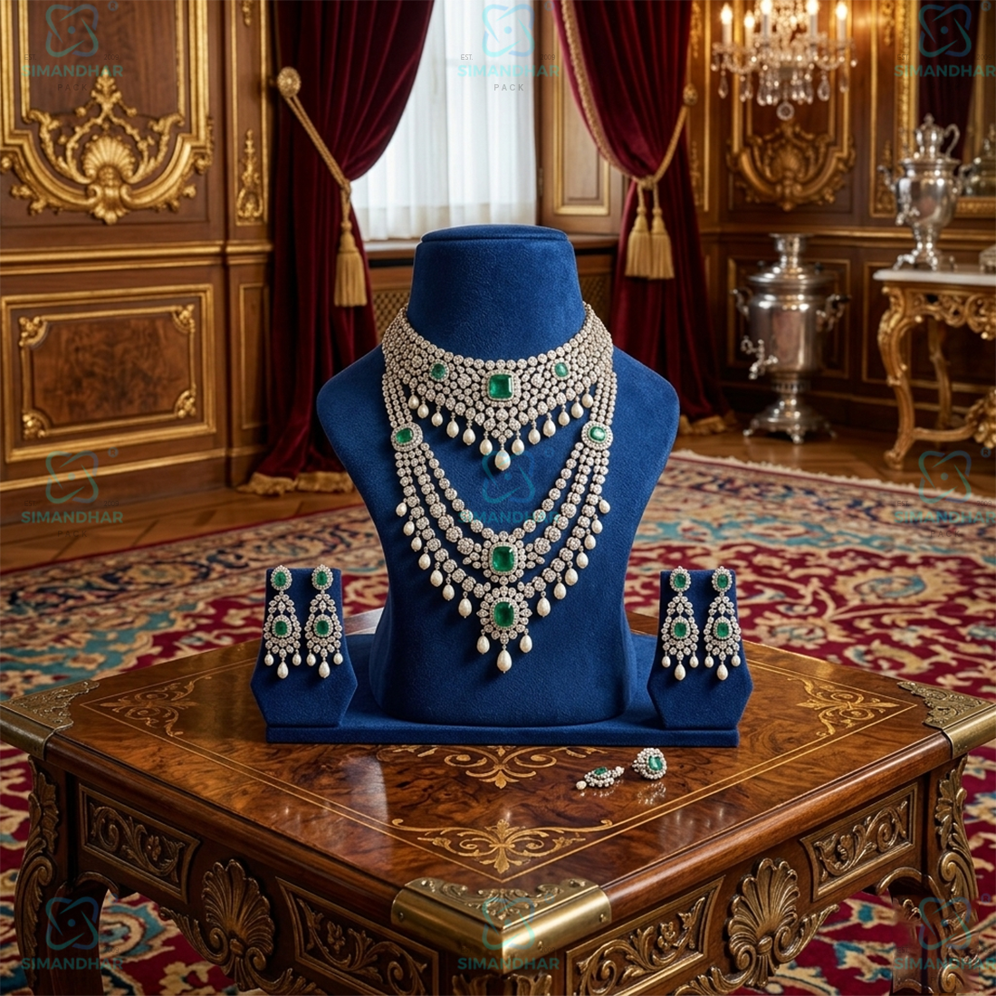 Elegant Velvet Necklace Display Stand – Jewellery Bust Mannequin for Shop & Home
