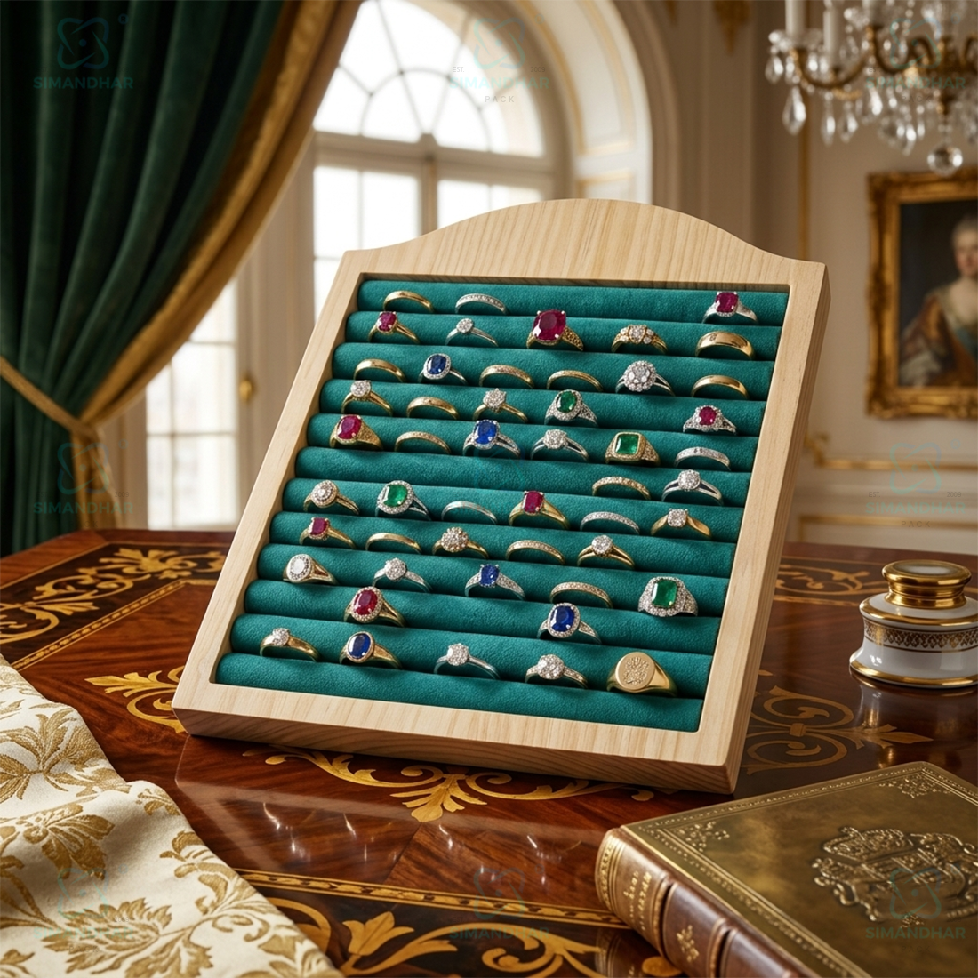 Velvet Earring & Ring Stand for Jewellery Display Organizer