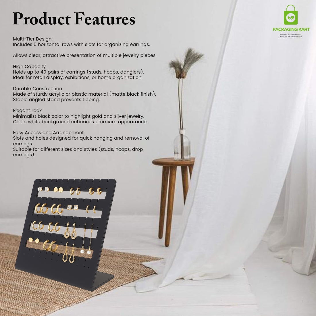 Elegant Earring Stand – Stylish Jewelry Organizer & Display Holder