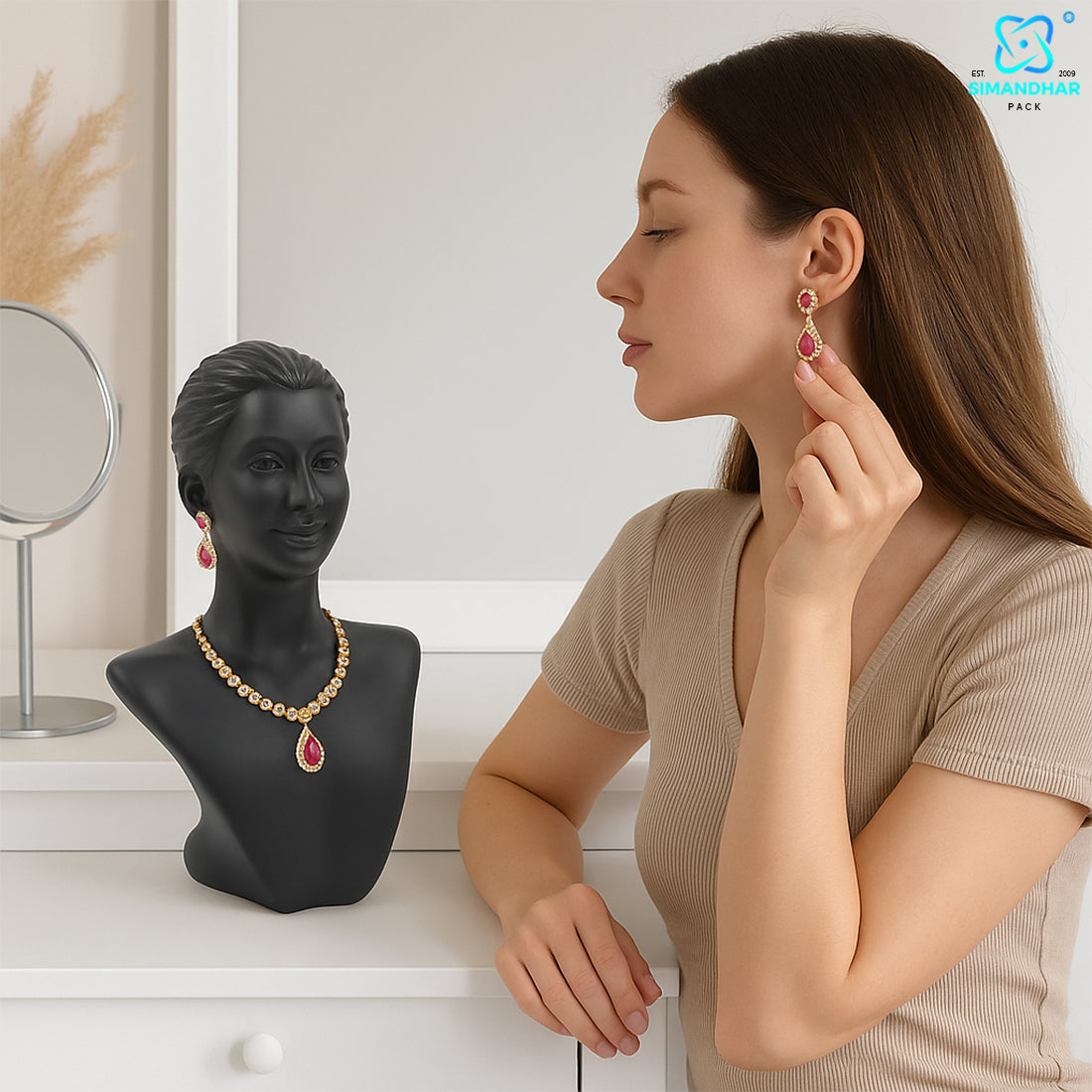 Professional Mannequin Jewellery Stand – Ideal for Retail & Craft Shows