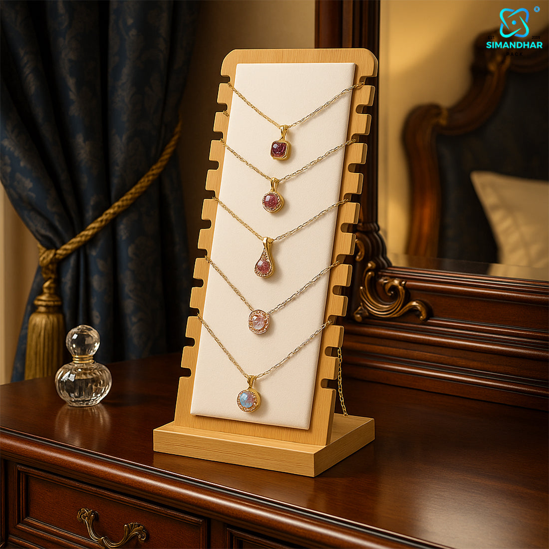 Fancy Chain Pendant Jewellery Stand – Elegant Display Organizer for Shop & Home
