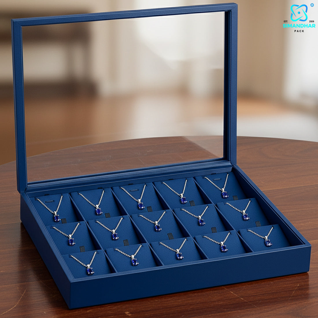 Premium Blue Pendant Chain for Jewellery Tray & Necklace Storage