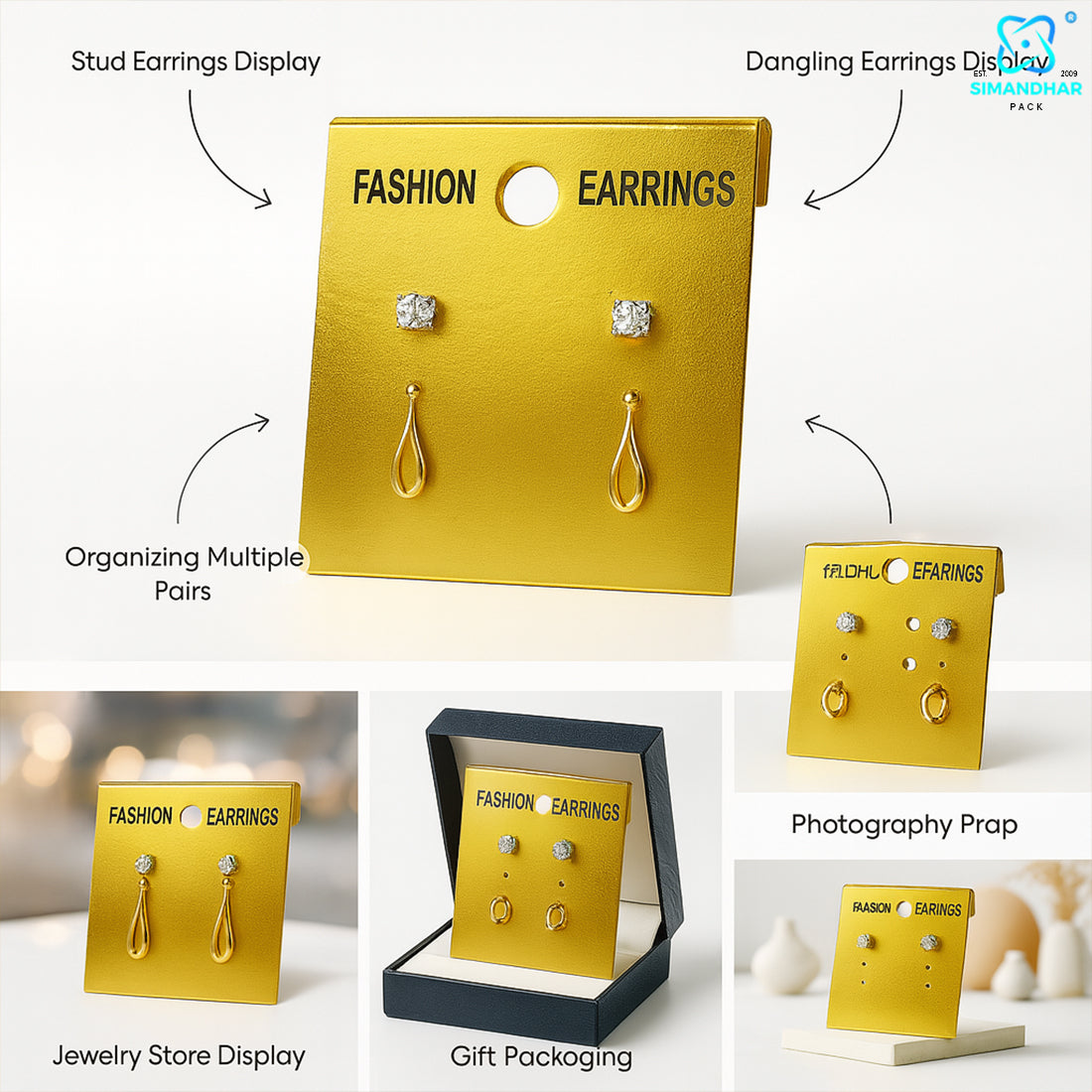 Earring Display Cards for Studs – Premium Look