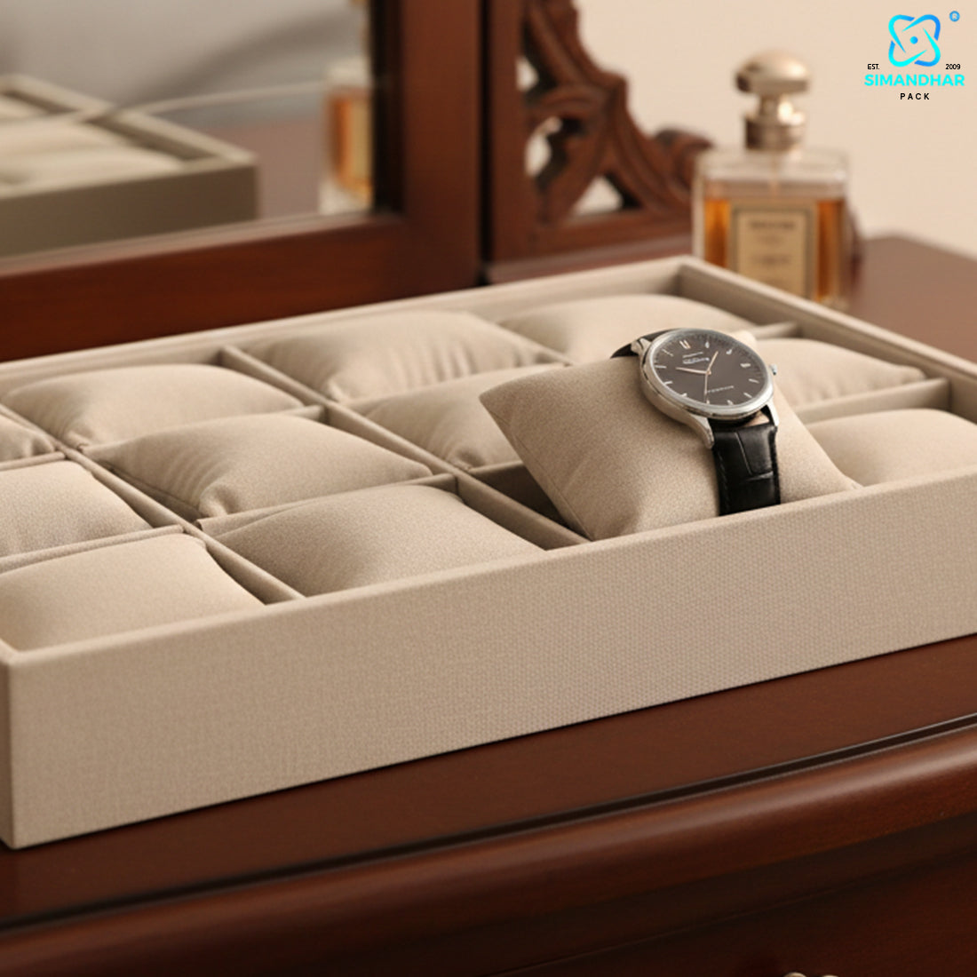Premium Watch, Kada & Bracelet Cushion Tray for Jewellery Display