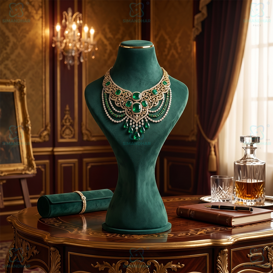 Velvet Jewellery Dummy Stand for Necklace Display