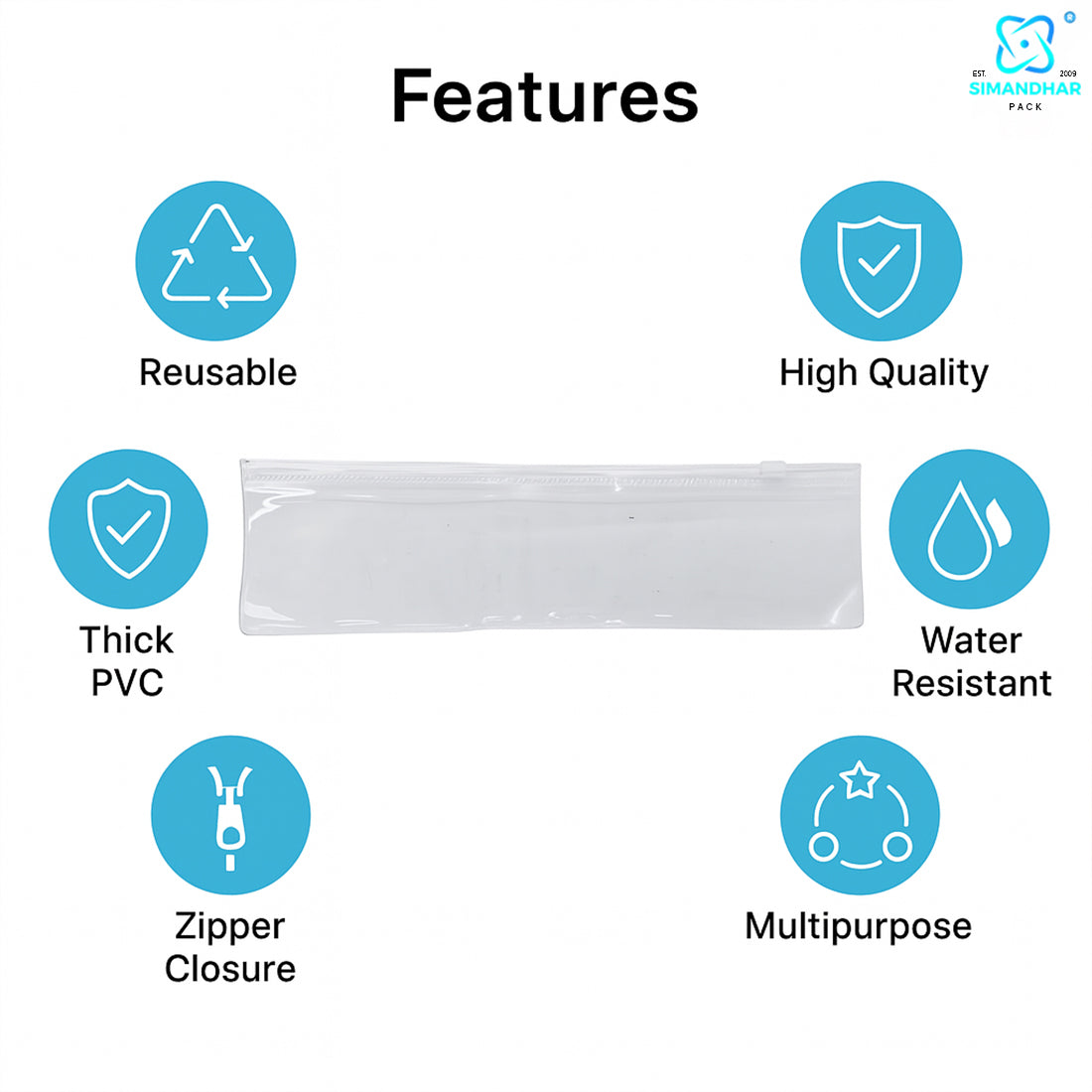 Jewellery Organiser Storage Pouches Clear Zip Lock Cover for Anclates, Necklace, Transparent