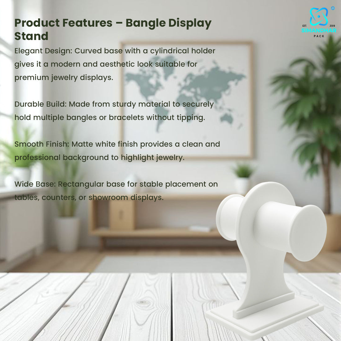 1 Roll white Bangle Display Stand for Shop & Home – Jewelry Organizer Holder