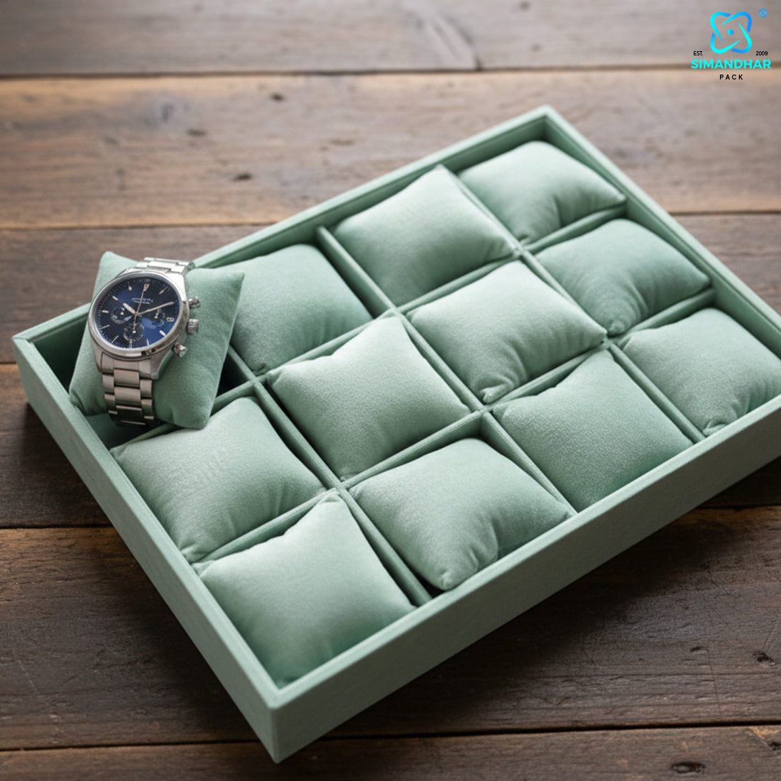 Premium Watch, Kada & Bracelet Cushion Tray for Jewellery Display