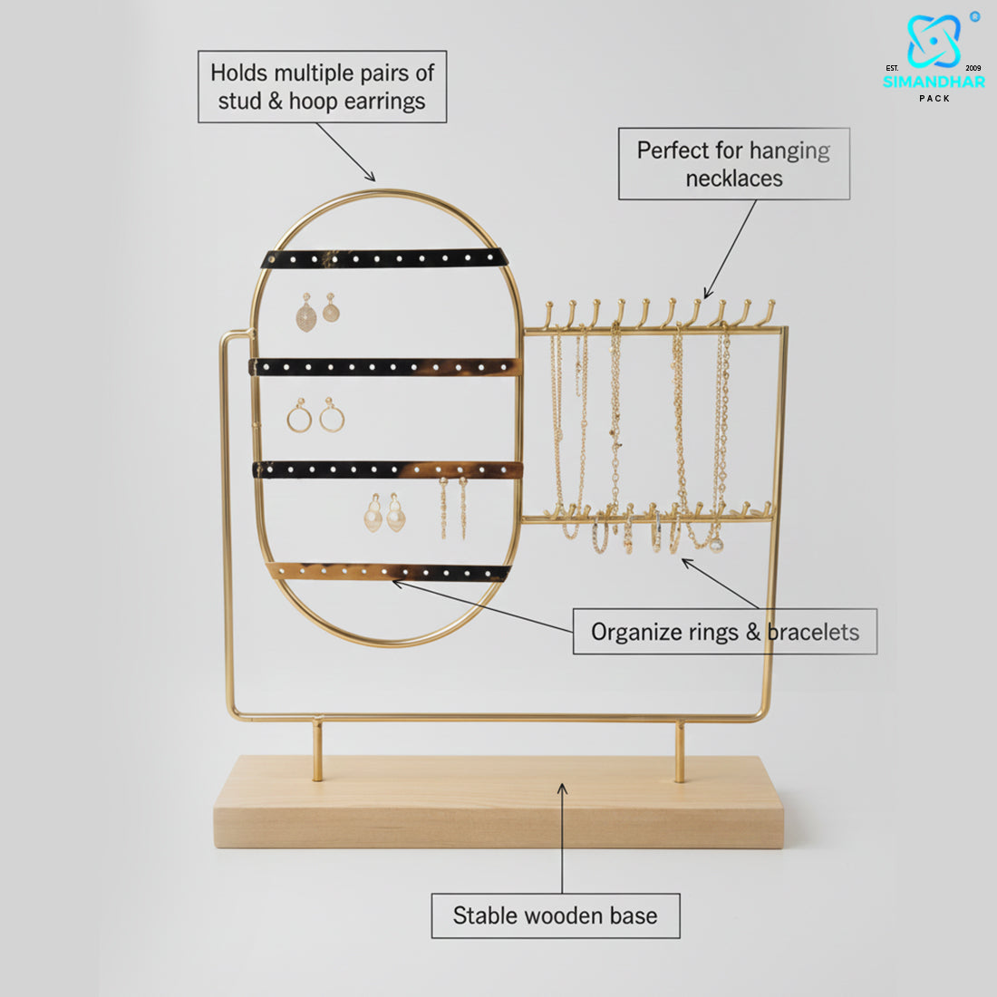 Stylish Jewellery Earrings Stand – Durable Display Organizer