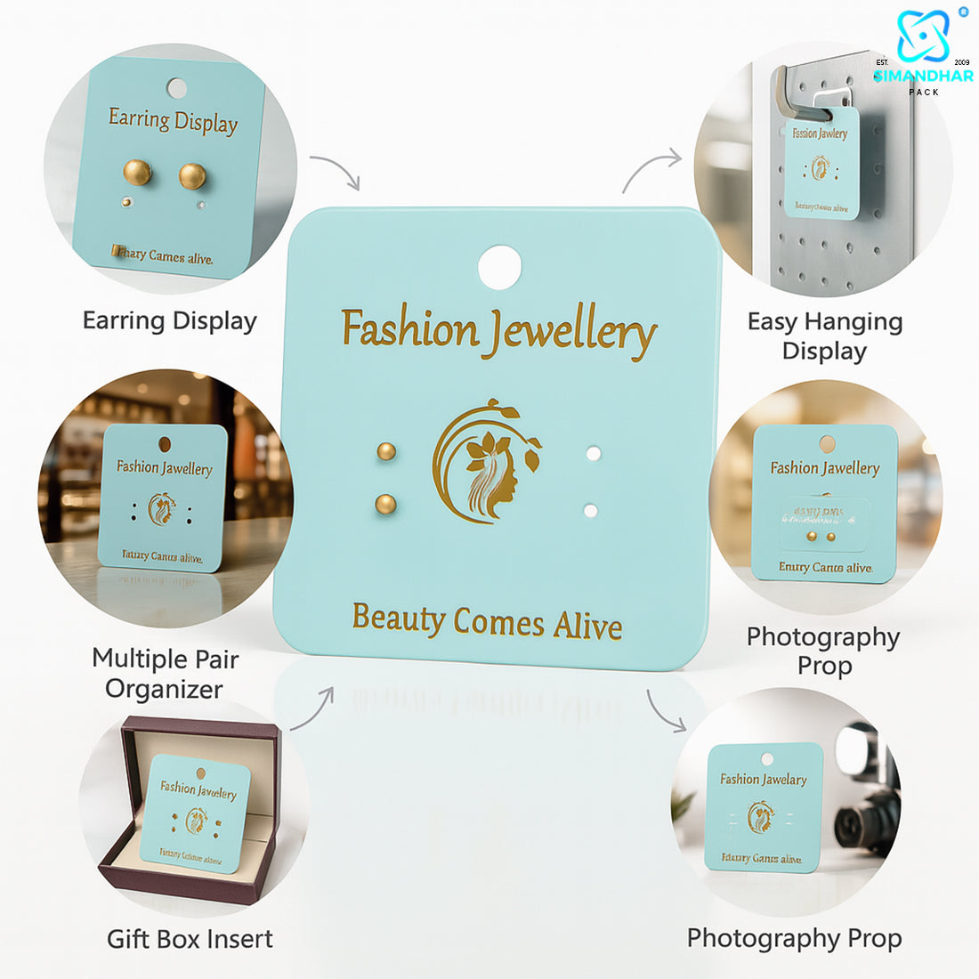 Jewelry Display Cards for Studs – Ideal for Boutiques, Exhibitions & Online Sellers