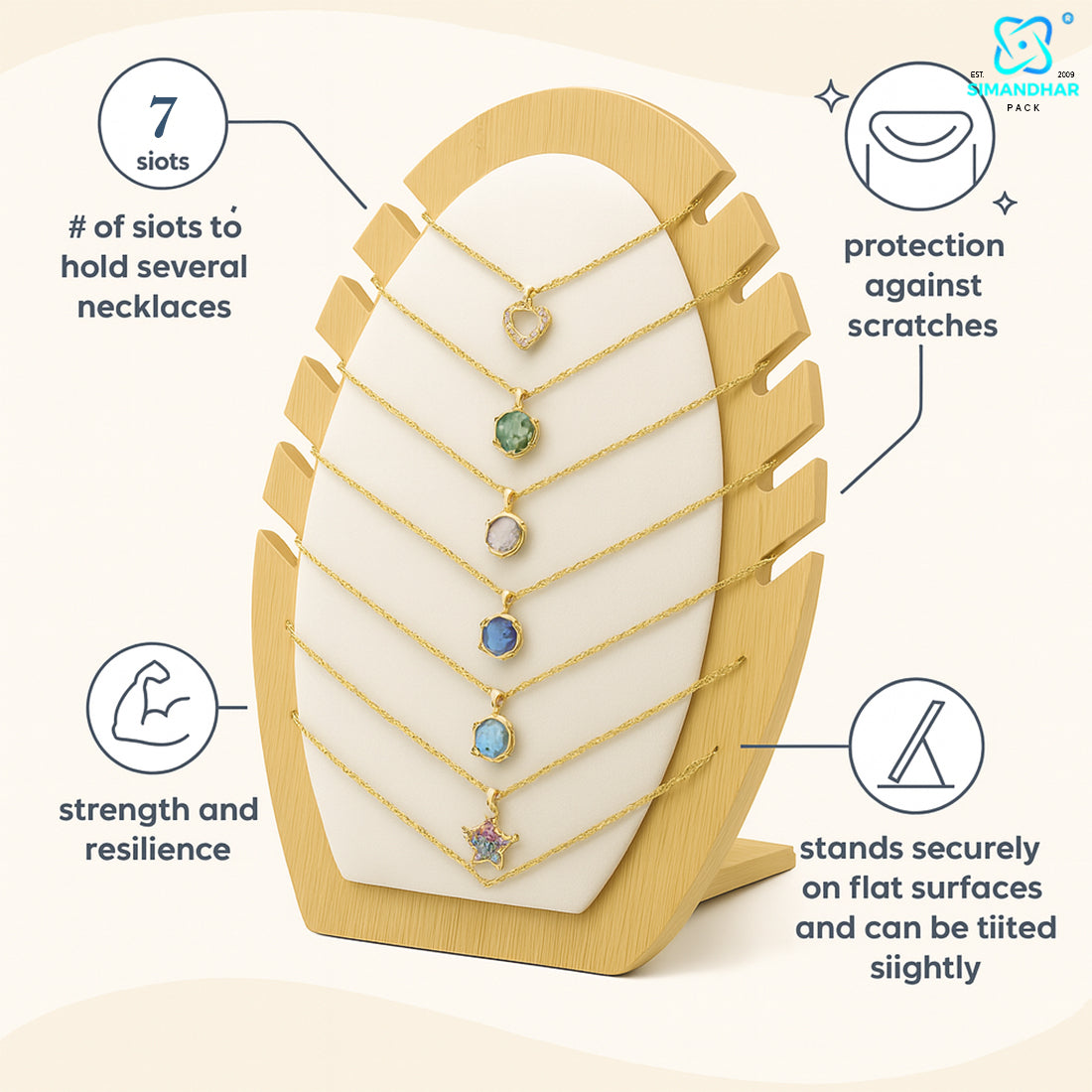 Fancy Chain Pendant Jewellery Stand – Elegant Display Organizer for Shop & Home