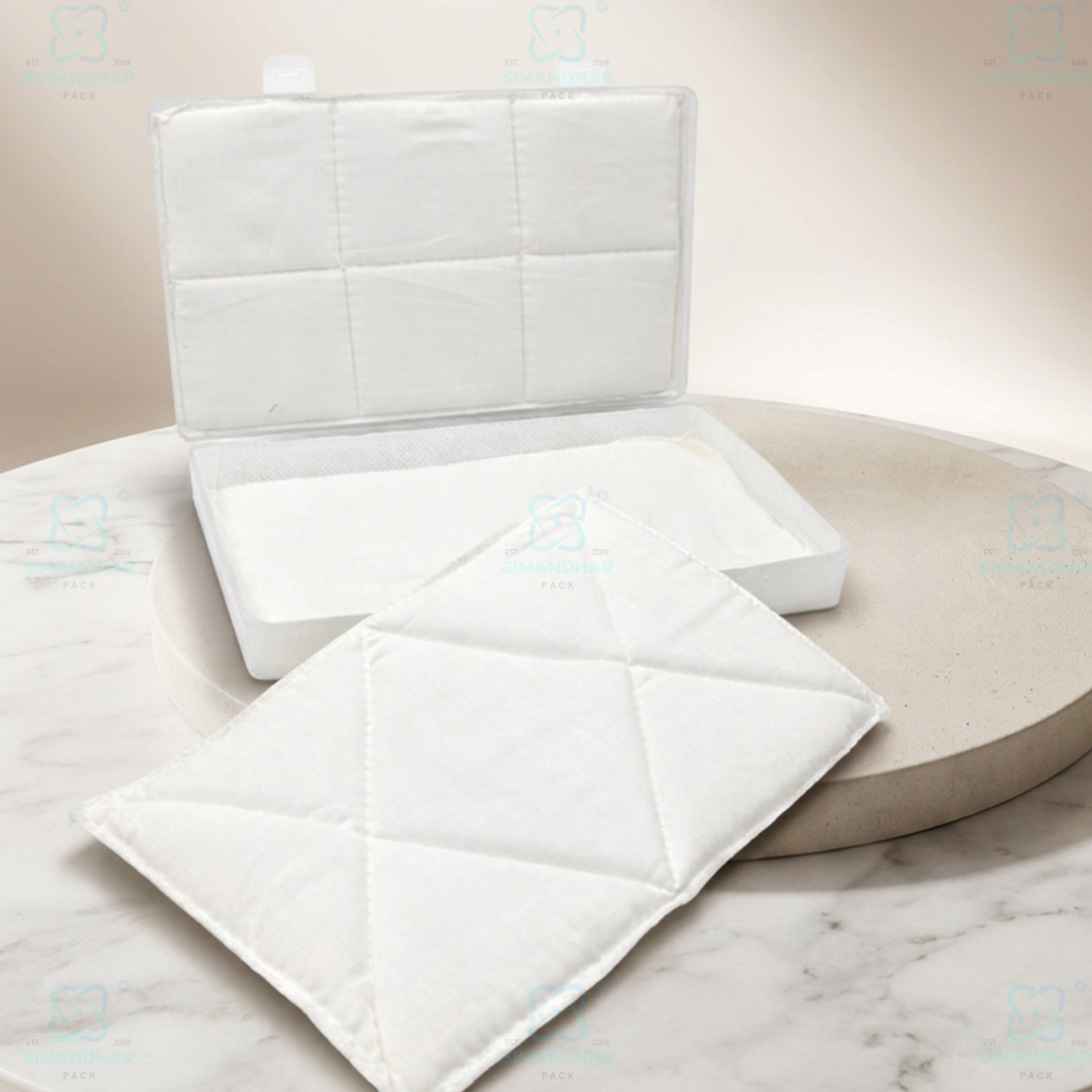 Anti Tarnish Jewellery Plastic Box with White Cotton Cushion – Jewellery Organizer for Rings & Earrings