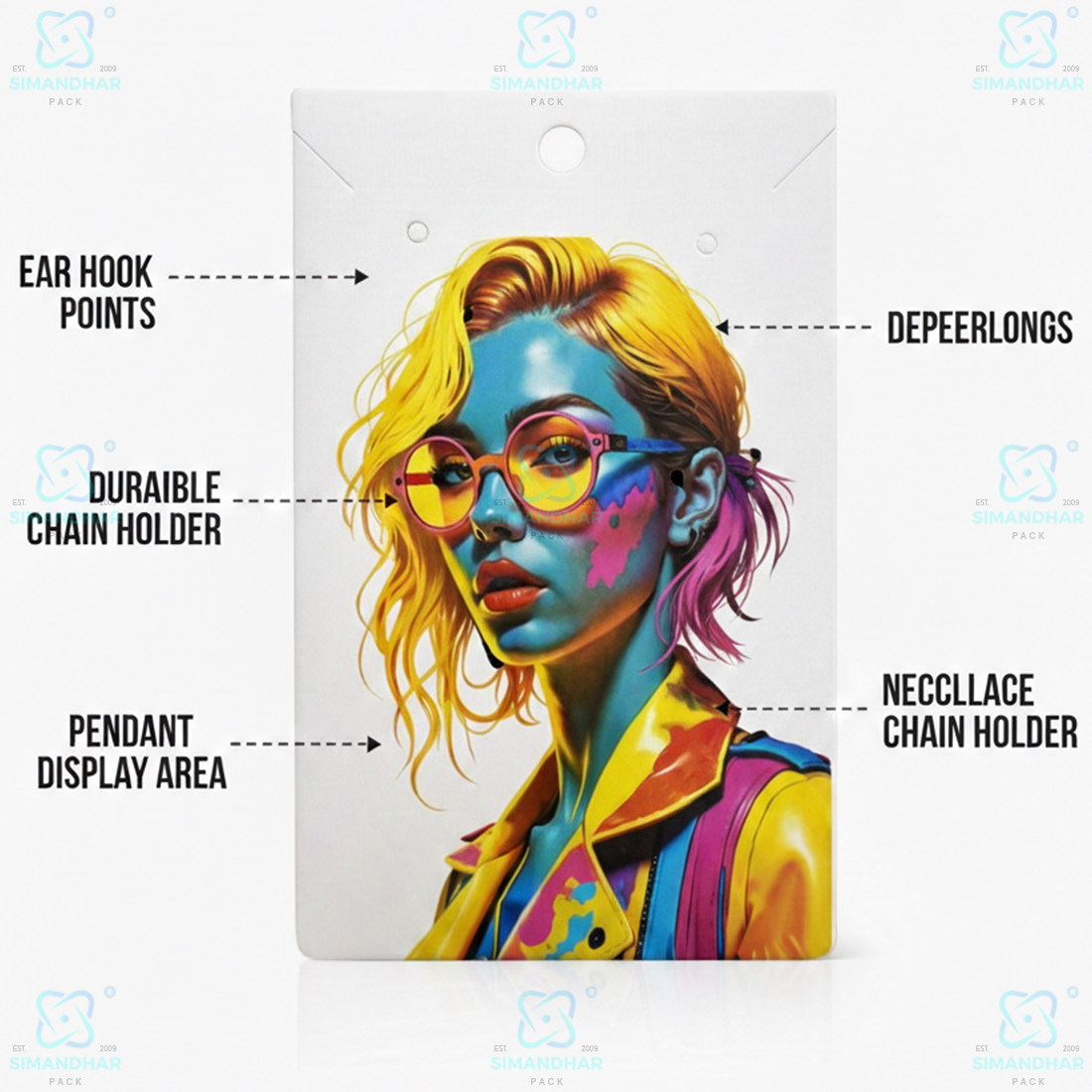 Jewellery Baby Chain Card Premium |  Necklace Pendant Display Card