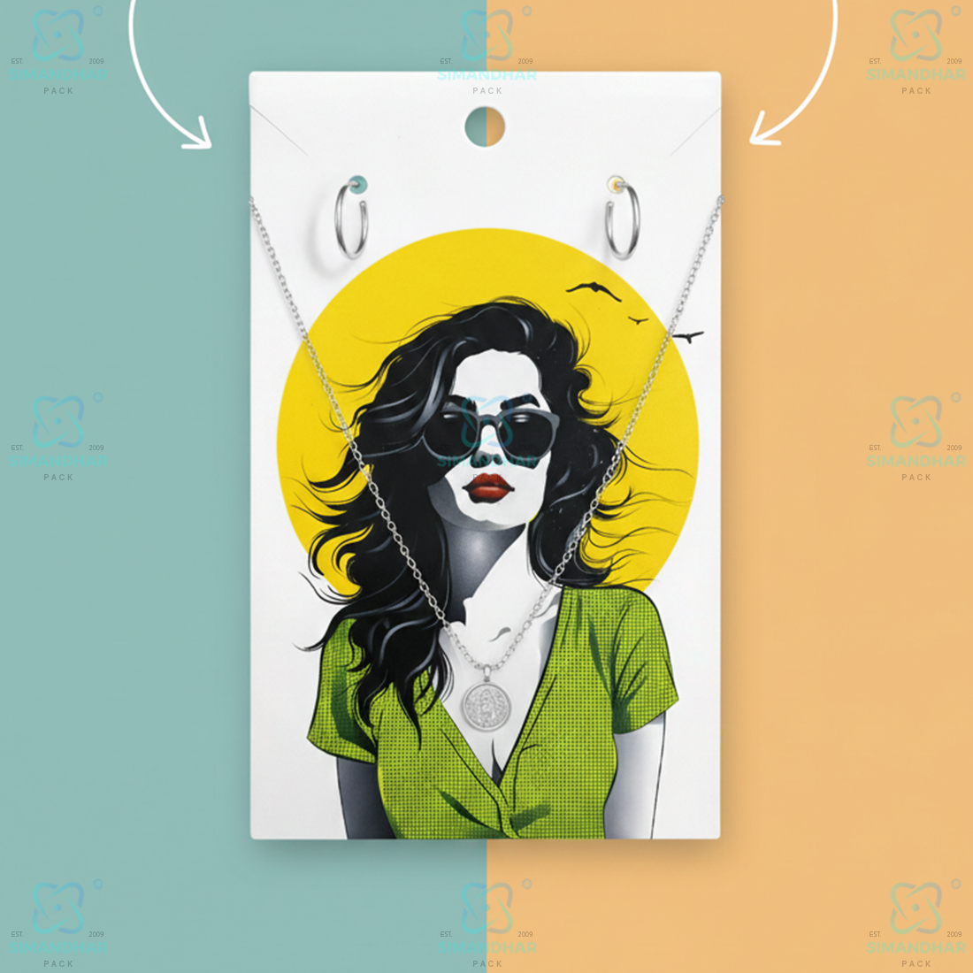 Baby Chain Packing Card for Jewellery | Pendant Necklace Display Card