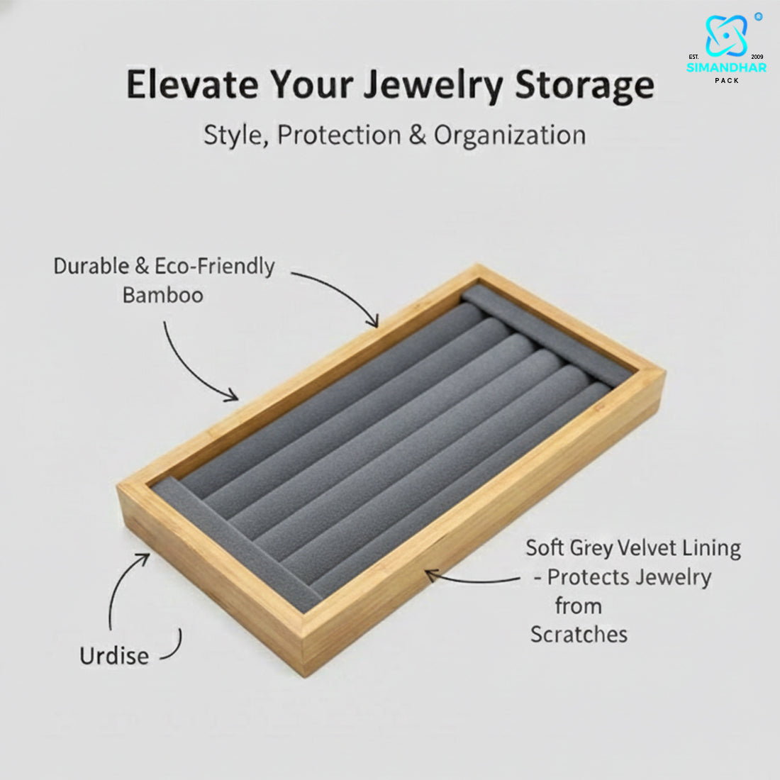 Premium Velvet Kada Tray for Jewellery Display – Elegant Bangle Organizer