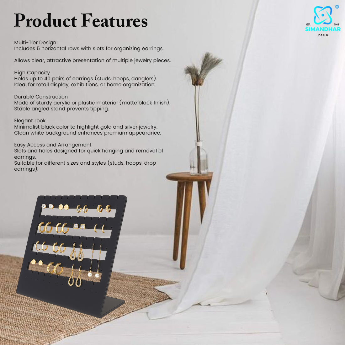 Elegant Earring Stand – Stylish Jewelry Organizer & Display Holder