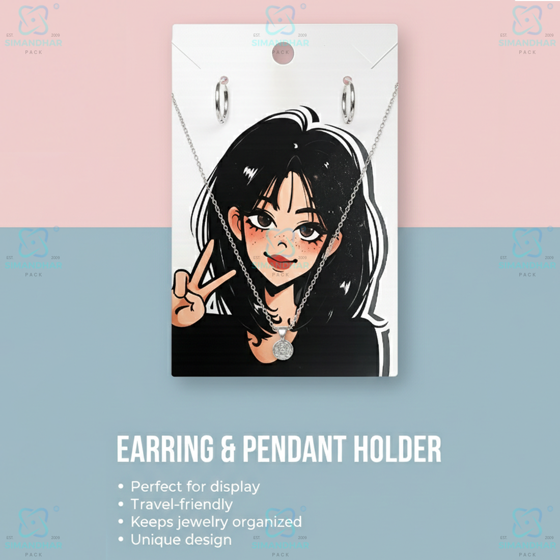 Premium Baby Chain Pendant Card | Jewellery Packing Display Card for Necklace & Chain