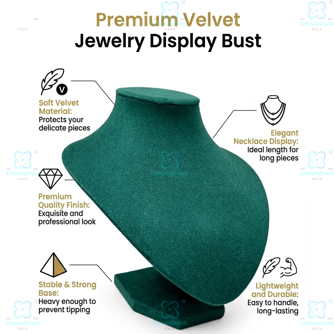 Premium Jewellery Display Statue Stand for Necklace & Pendant