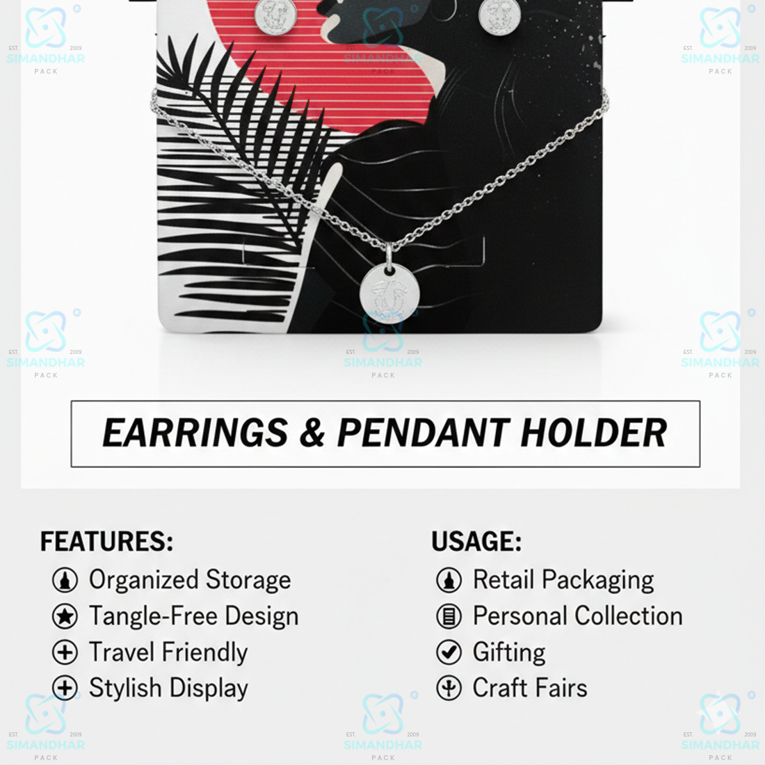 Premium Pendant Card for Baby Chain | Jewellery Display Packing Card Velvet