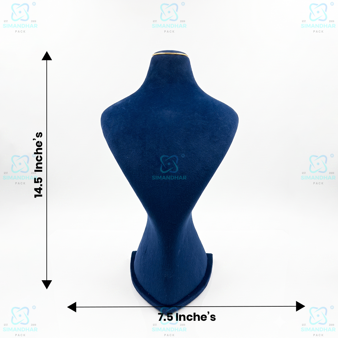 Luxury Velvet Necklace Display Dummy for Jewellery Showroom