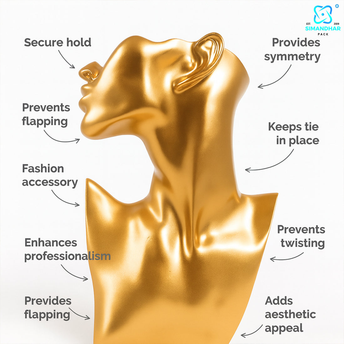 Premium Golden Mannequin Statue for Jewellery Shops & Exhibitions