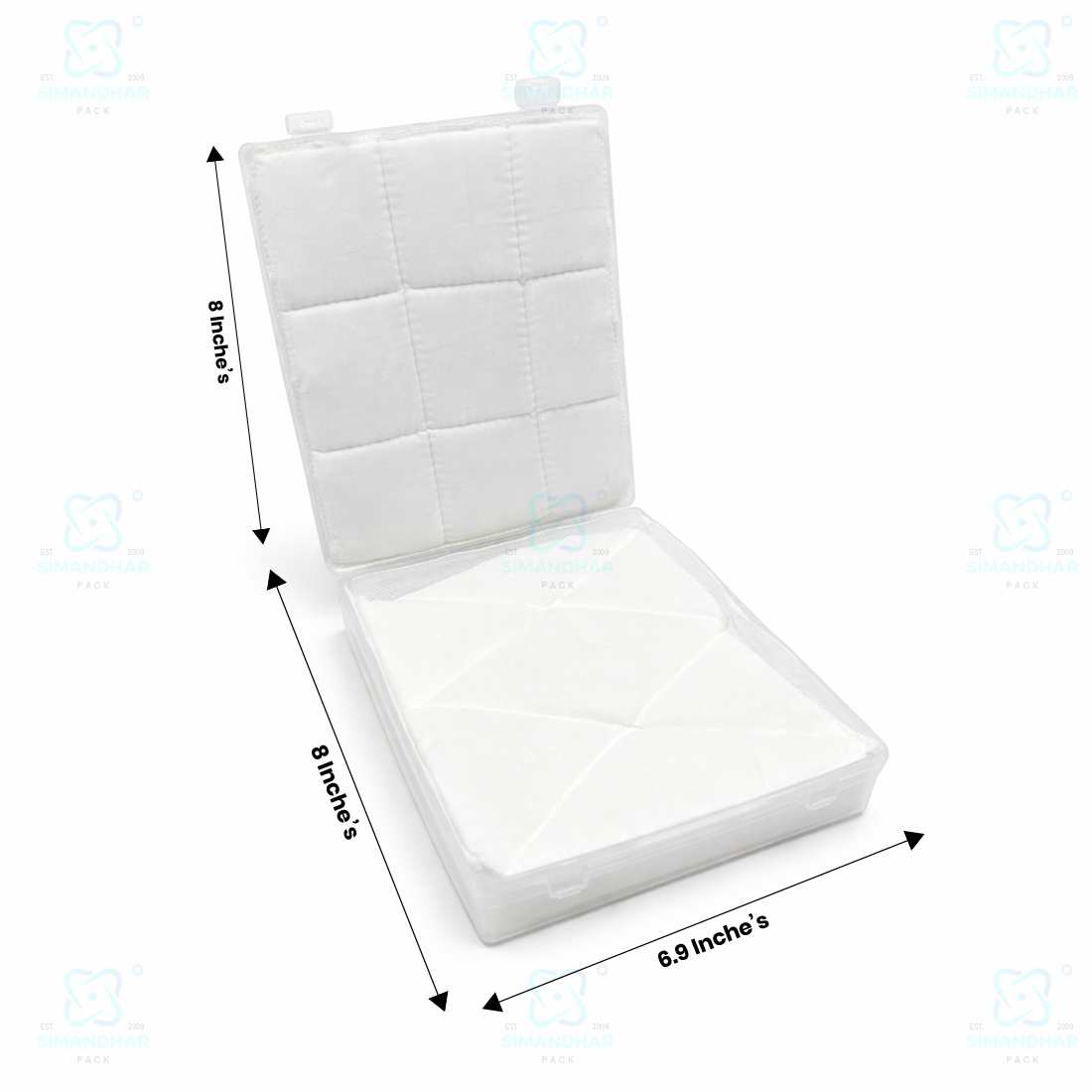 Multipurpose Plastic Jewellery Box with White Cushion Cotton Padding for Rings, Chains & Earrings