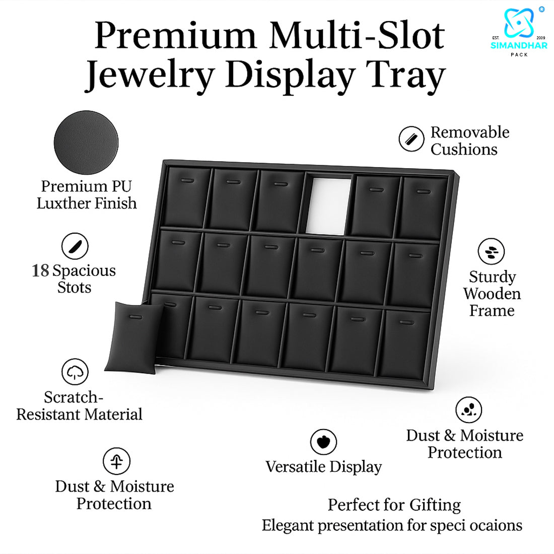 Premium Fancy Earrings Display Tray – Perfect for Jewellery Showroom