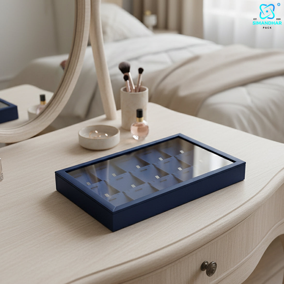 Premium Blue Pendant Chain for Jewellery Tray & Necklace Storage